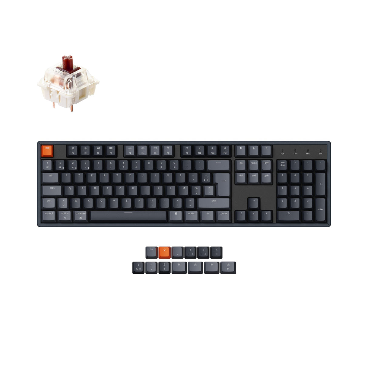 Keychron K10 kabellose mechanische Tastatur (Frankreich ISO-FR-Layout)