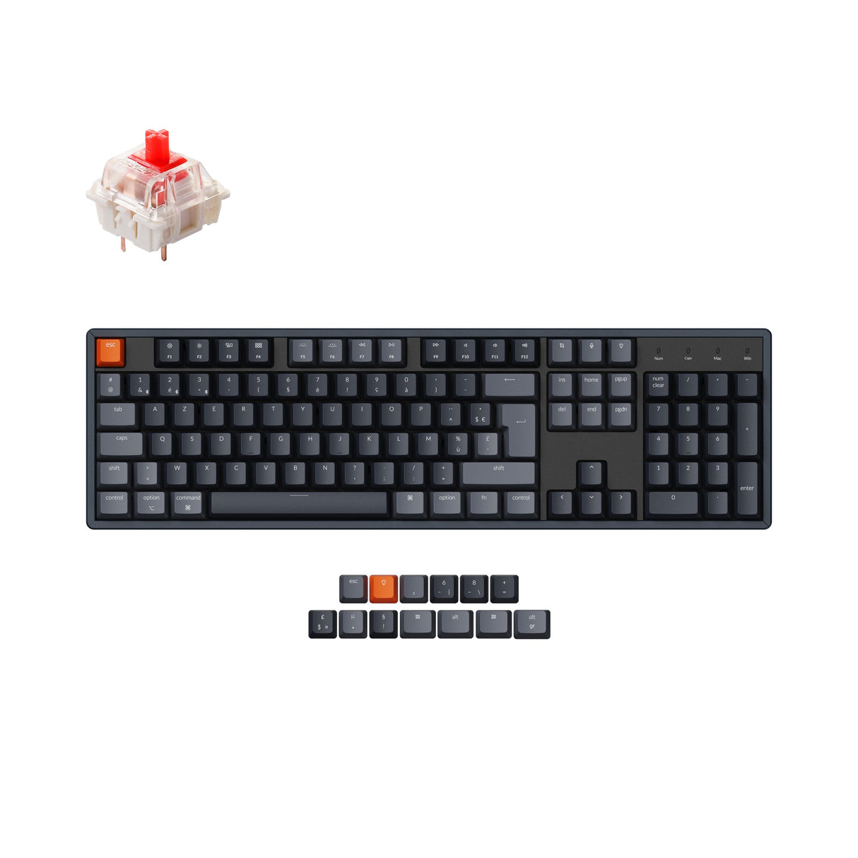 Keychron K10 kabellose mechanische Tastatur (Frankreich ISO-FR-Layout)