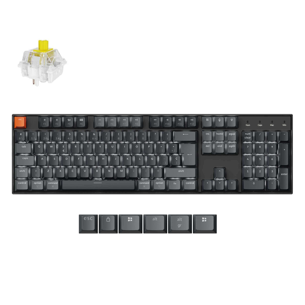 Keychron K10 QMK Wireless Mechanical Keyboard (ISO Layout)- Version 2