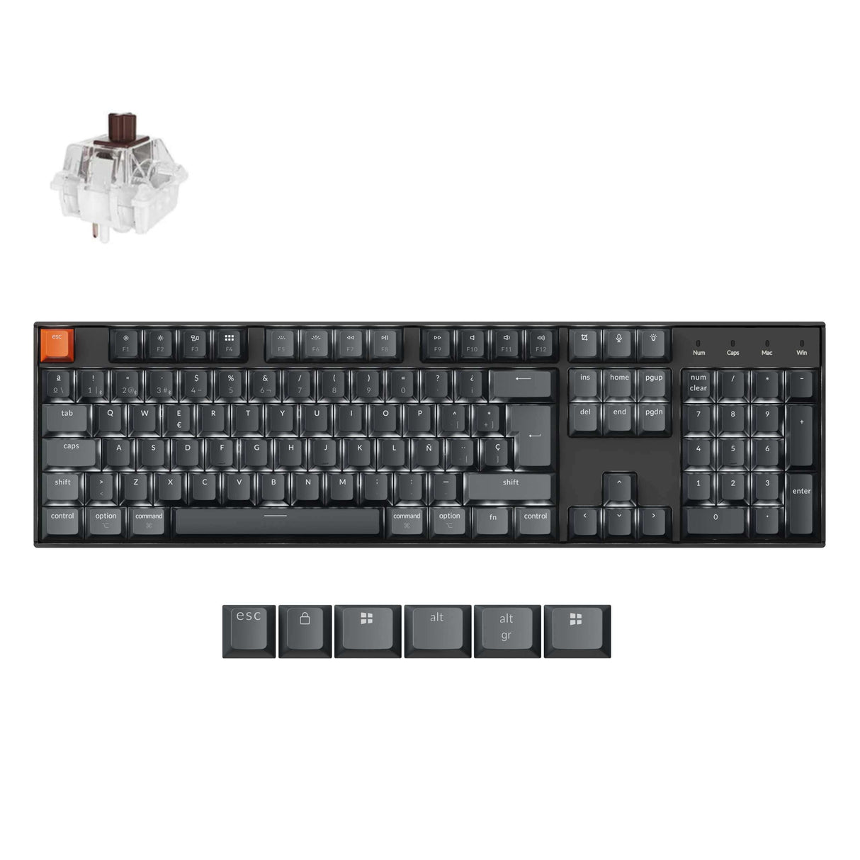 Keychron K10 QMK Wireless Mechanical Keyboard (ISO Layout)- Version 2