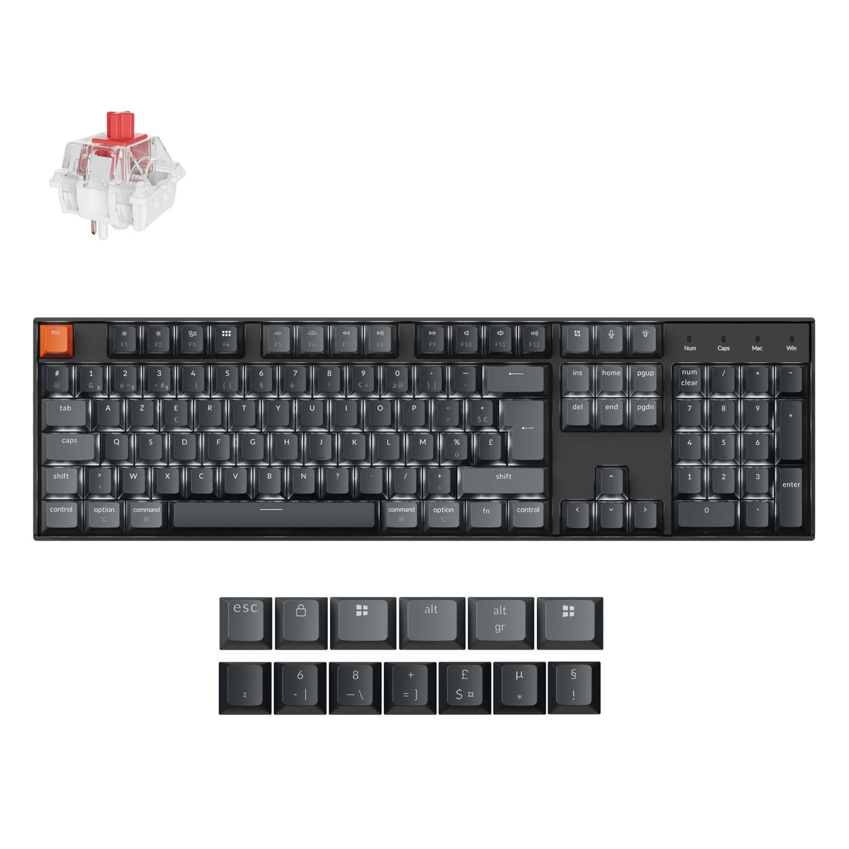 Keychron K10 QMK Wireless Mechanical Keyboard (ISO Layout)- Version 2