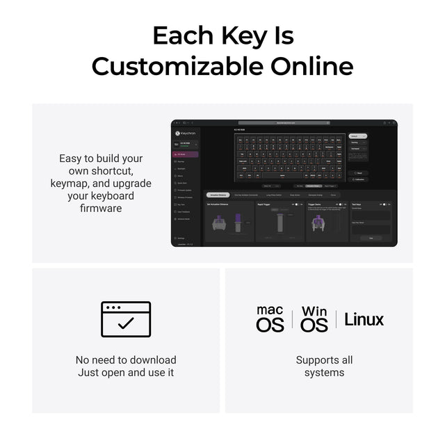 Keychron K2 HE Wireless Magnetic Switch Custom Keyboard - All-Wood Special Edition(US ANSI Layout)