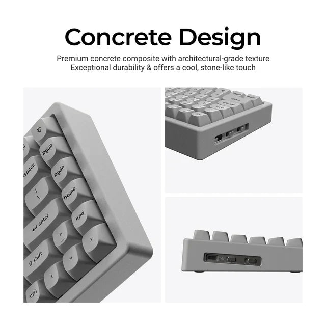 Keychron K2 HE Wireless Magnetic Switch Custom Keyboard - Concrete Edition