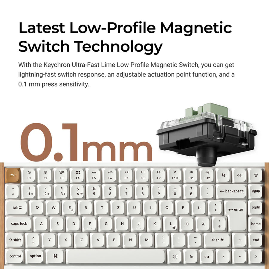 Keychron K3 HE Wireless Magnetic Switch Custom ISO Keyboard