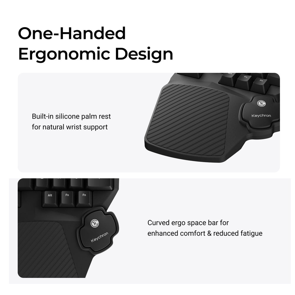 Keychron C0 HE Wired One Handed Magnetic Switch Gaming Keyboard(ANSI US Layout)