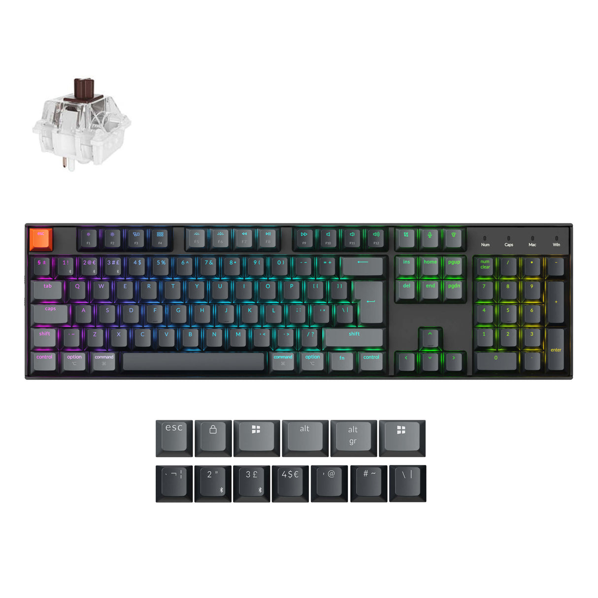 Keychron K10 QMK Wireless Mechanical Keyboard (ISO Layout)- Version 2