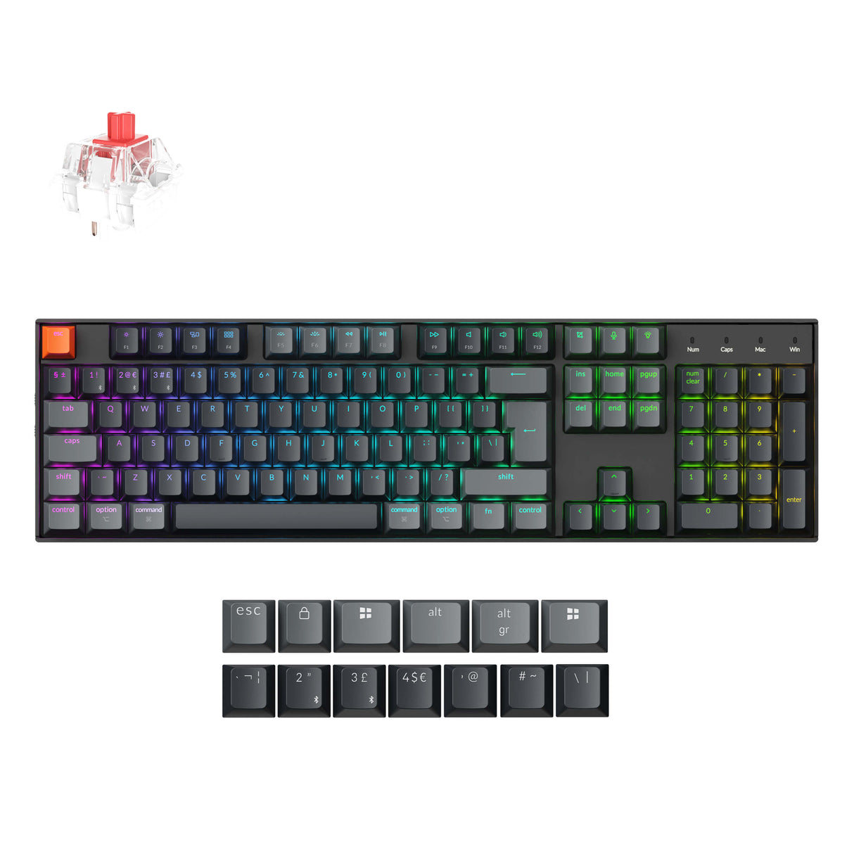 Keychron K10 QMK Wireless Mechanical Keyboard (ISO Layout)- Version 2