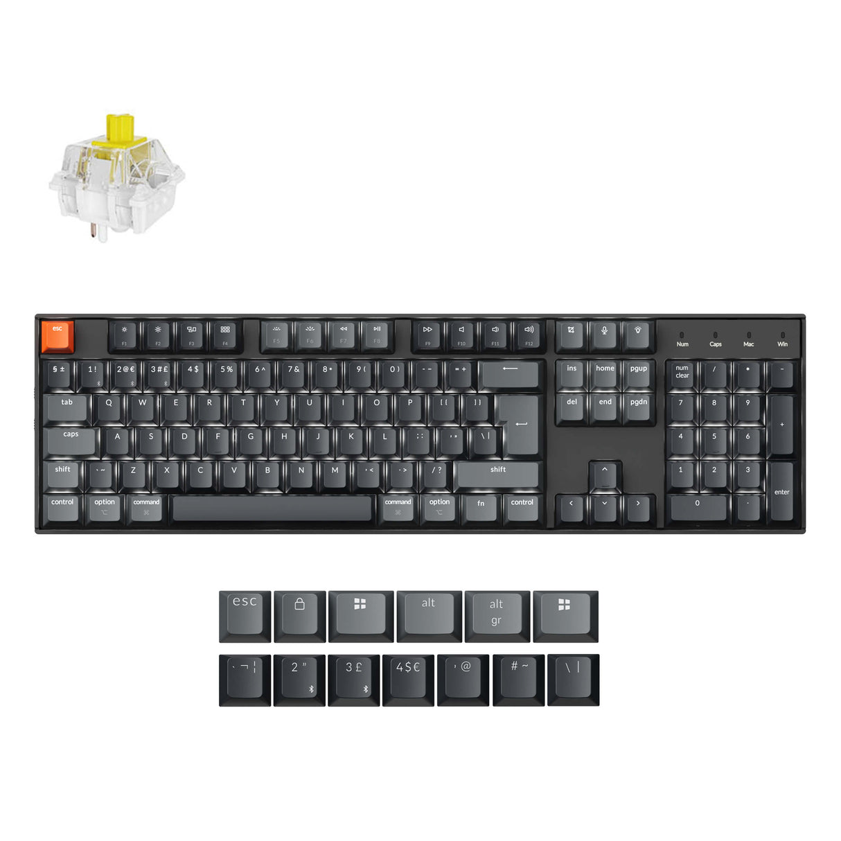 Keychron K10 QMK Wireless Mechanical Keyboard (ISO Layout)- Version 2