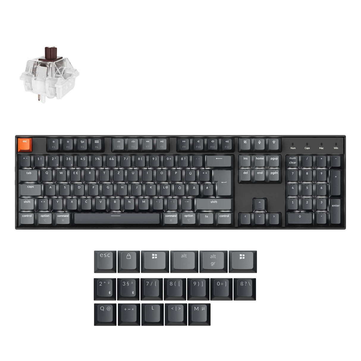 Keychron K10 QMK Wireless Mechanical Keyboard (ISO Layout)- Version 2