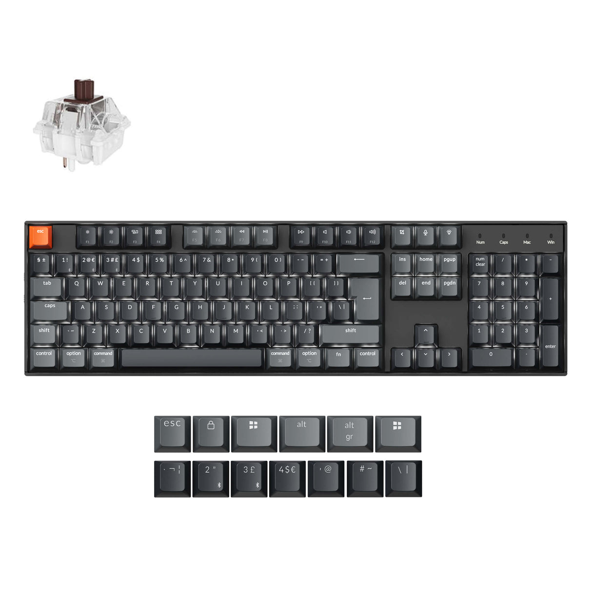 Keychron K10 QMK Wireless Mechanical Keyboard (ISO Layout)- Version 2