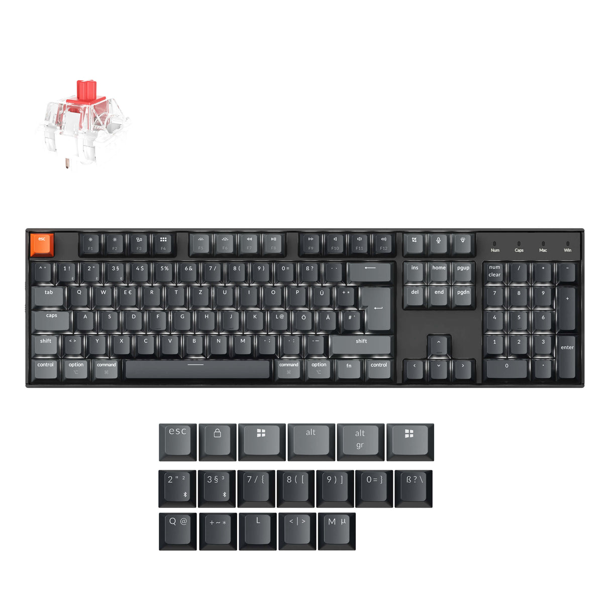 Keychron K10 QMK Wireless Mechanical Keyboard (ISO Layout)- Version 2