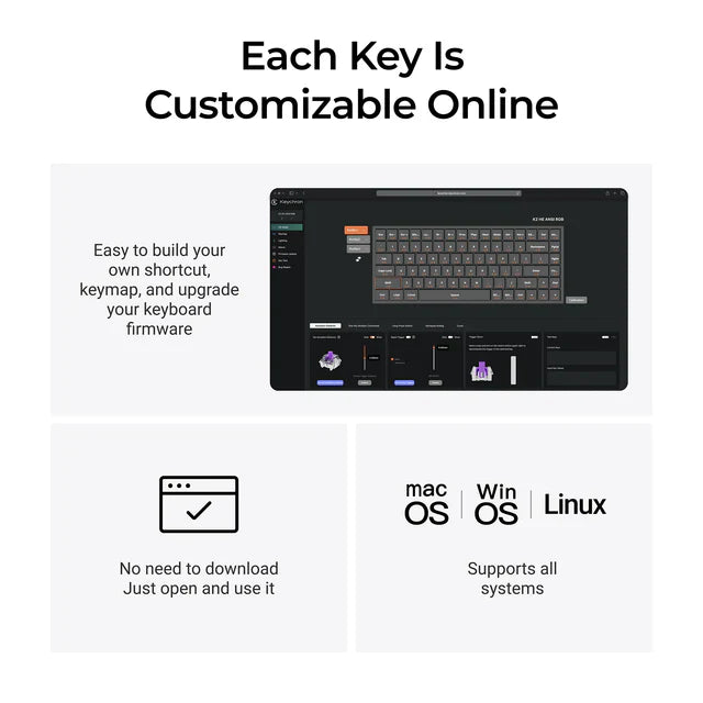 Keychron K2 HE Wireless Magnetic Switch Custom Keyboard - Resin Edition