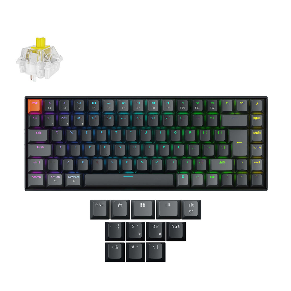 Keychron K2 QMK Wireless Mechanical Keyboard (ISO Layout) - Version 3