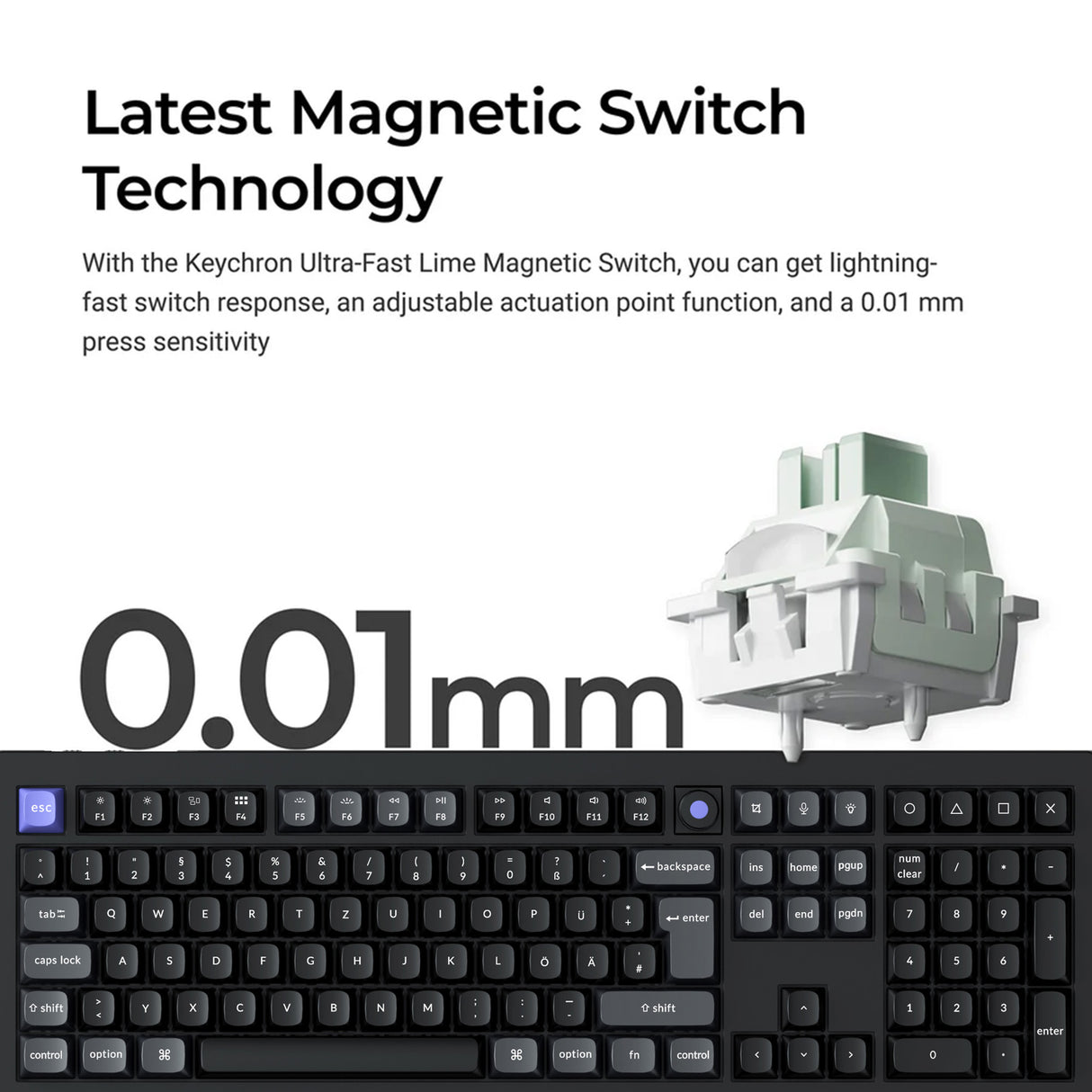 Keychron Q6 HE 8K Magnetic Switch Keyboard(ISO Layout Only Wired Keyboard)