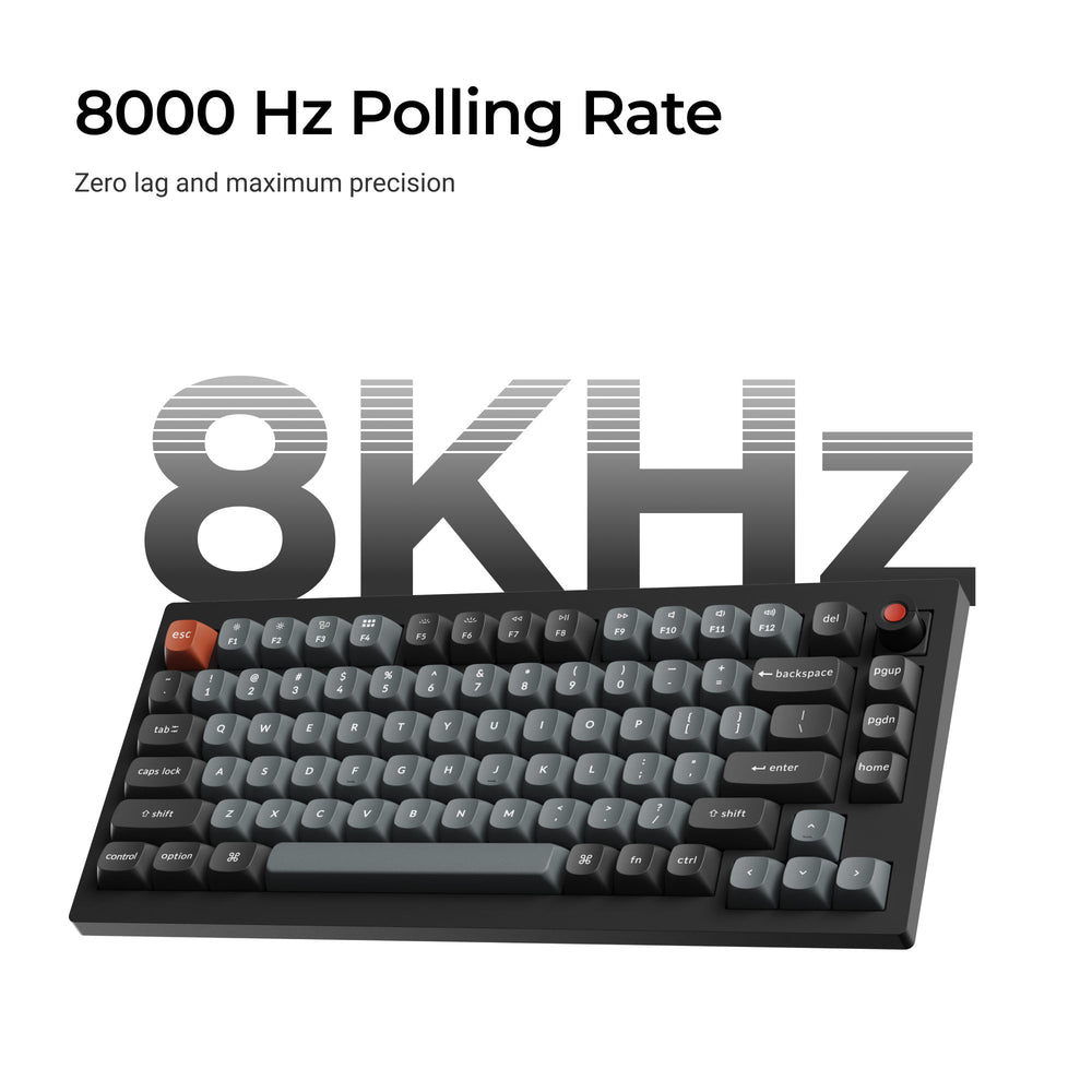 Keychron V1 8K QMK Wired Custom Mechanical Keyboard (US ANSI Layout)
