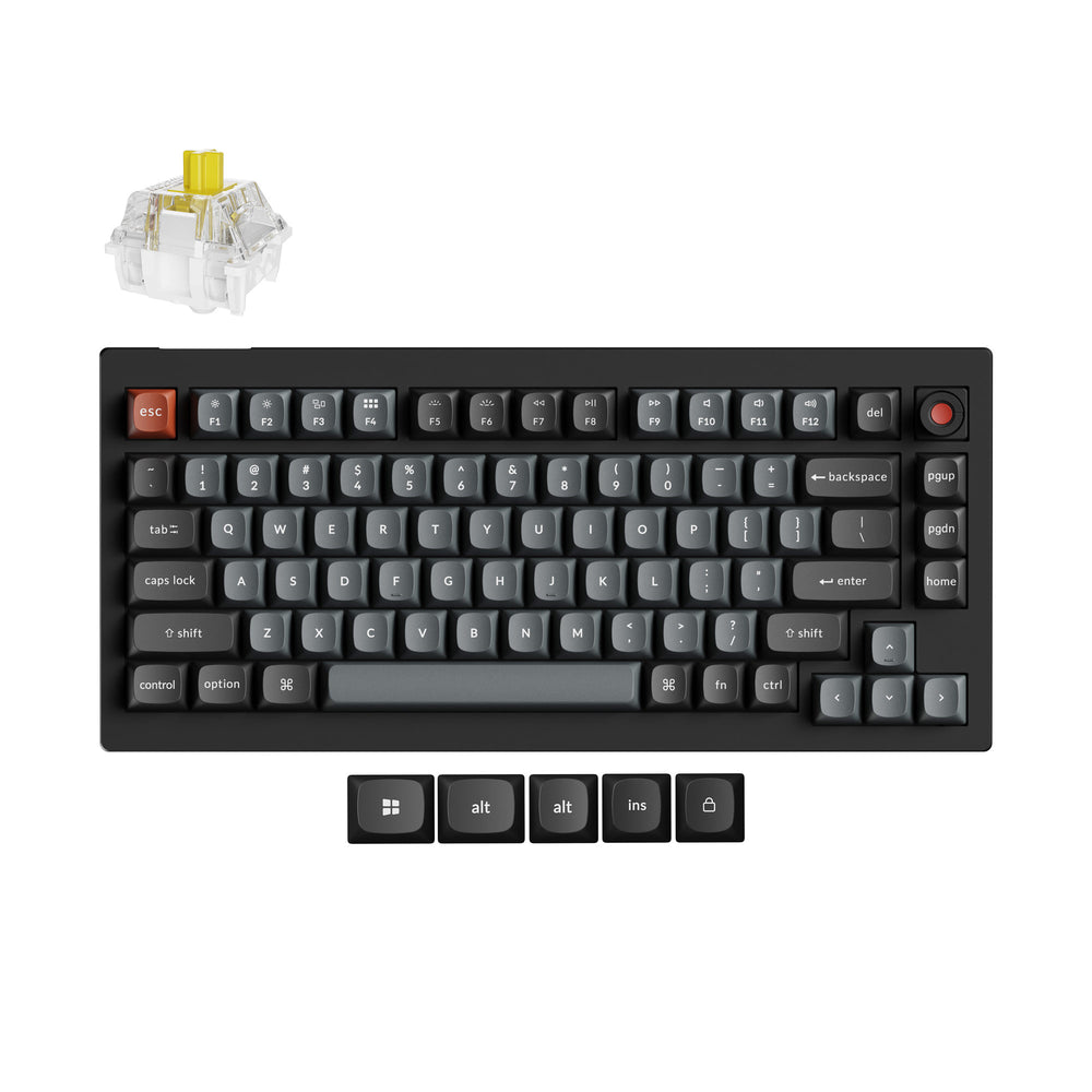Keychron V1 8K QMK Wired Custom Mechanical Keyboard (US ANSI Layout)