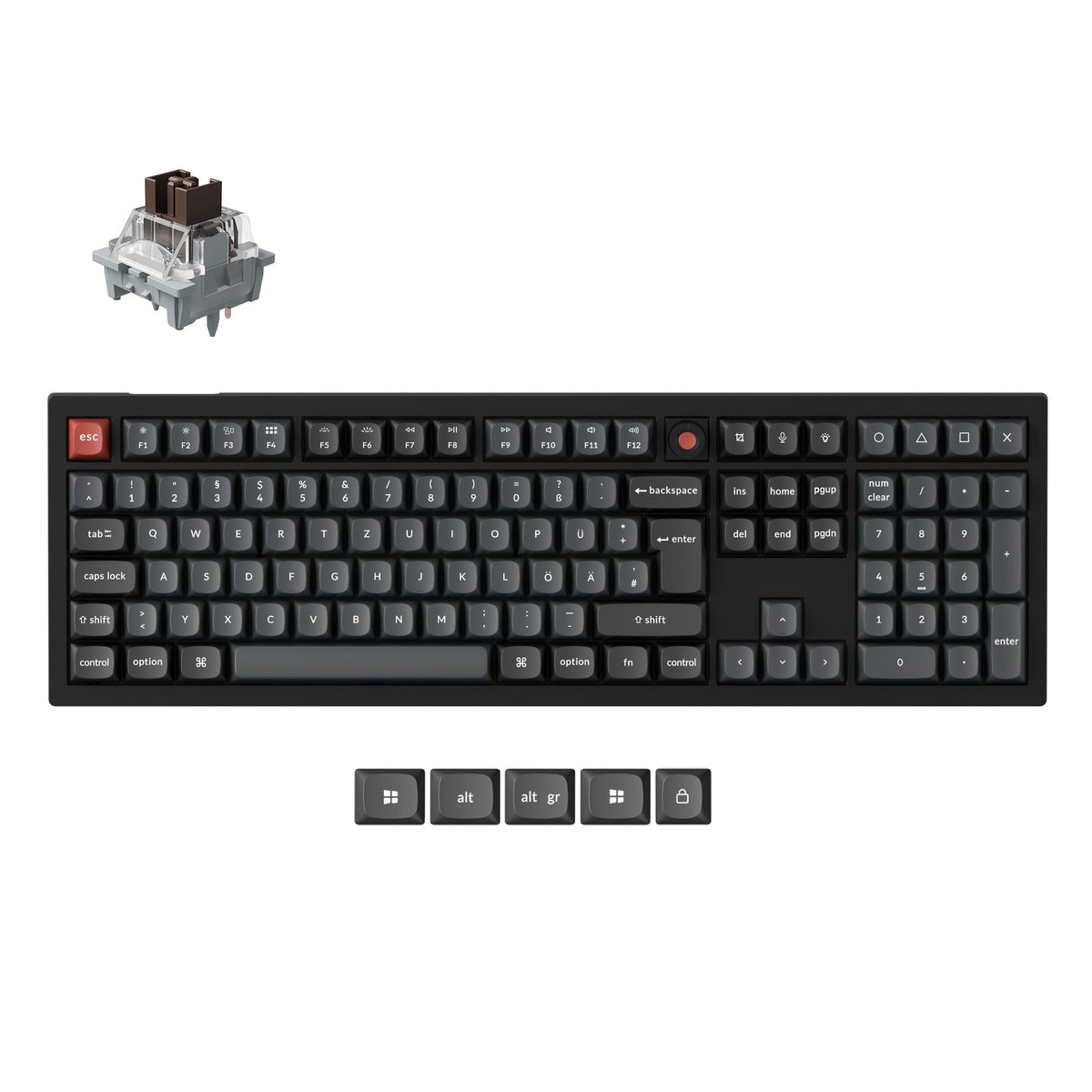 Keychron V6 8K QMK Kabelgebundene Custom-Mechanische Tastatur ISO-Layout-Kollektion