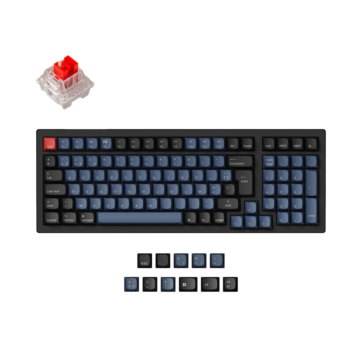 Keychron K4 Pro QMK/VIA Drahtlose Mechanische Tastatur ISO Layout Sammlung