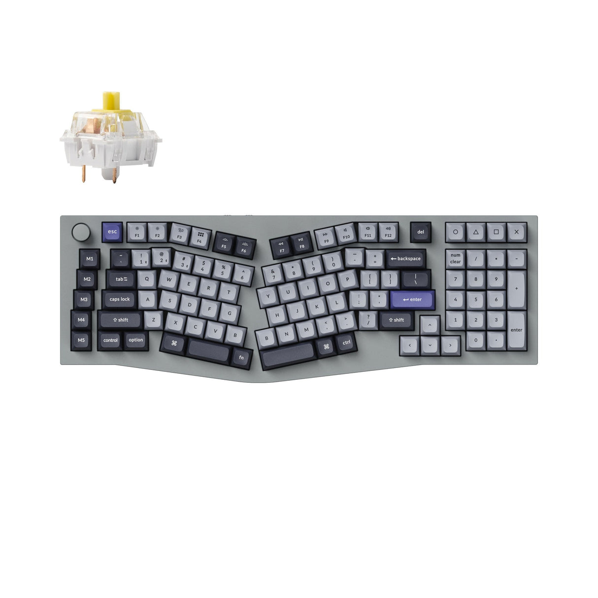 Keychron Q13 Pro (Alice Layout) QMK/VIA Kabellose, individuell anpassbare mechanische Tastatur (US-Layout)