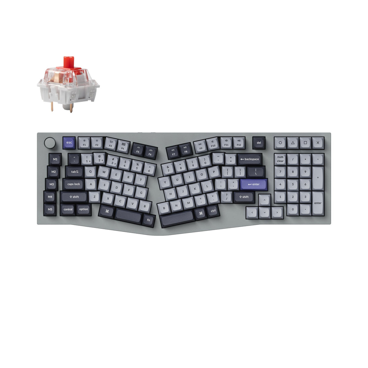 Keychron Q13 Pro (Alice Layout) QMK/VIA Kabellose, individuell anpassbare mechanische Tastatur (US-Layout)