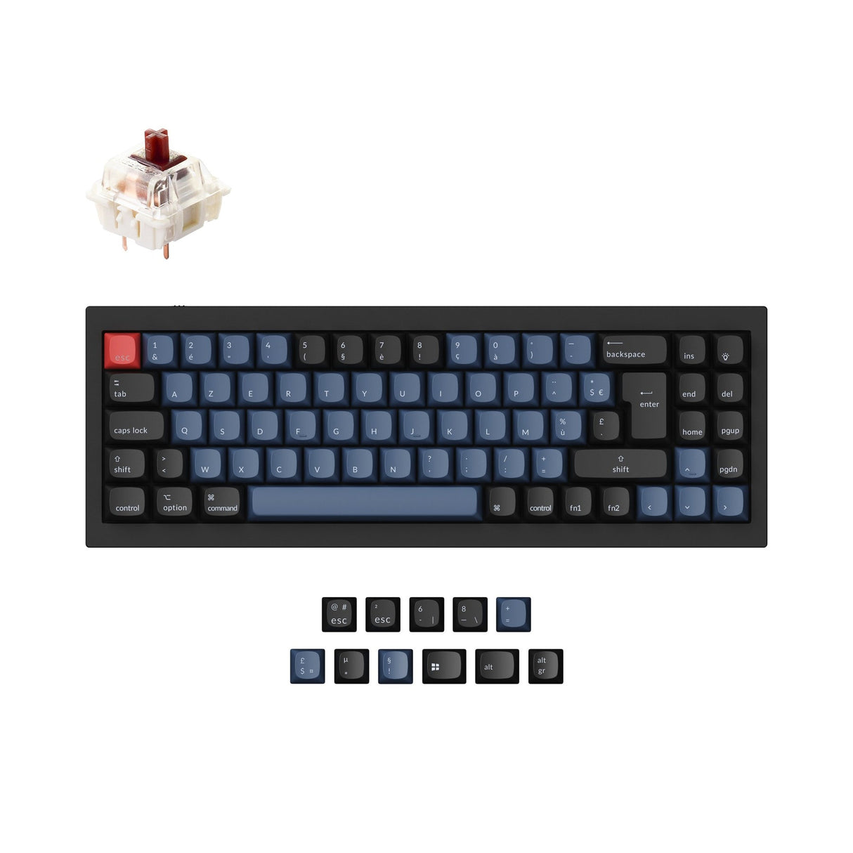 Keychron Q7 QMK individuell anpassbare mechanische Tastatur ISO-Layout-Sammlung