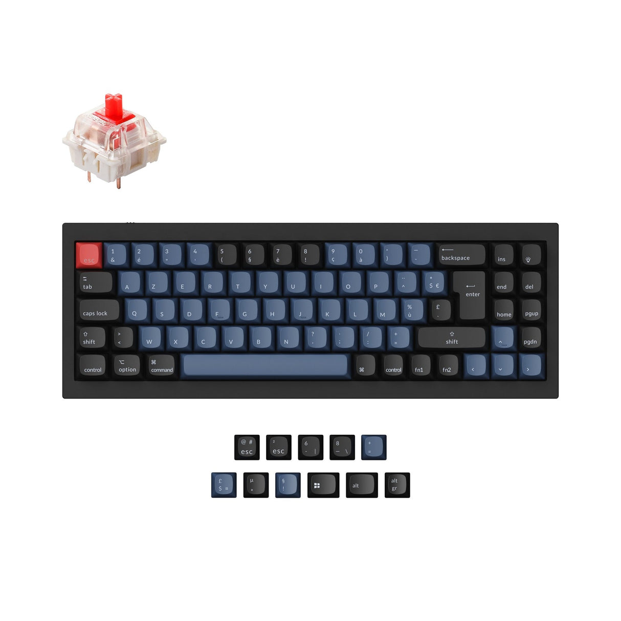 Keychron Q7 QMK individuell anpassbare mechanische Tastatur ISO-Layout-Sammlung