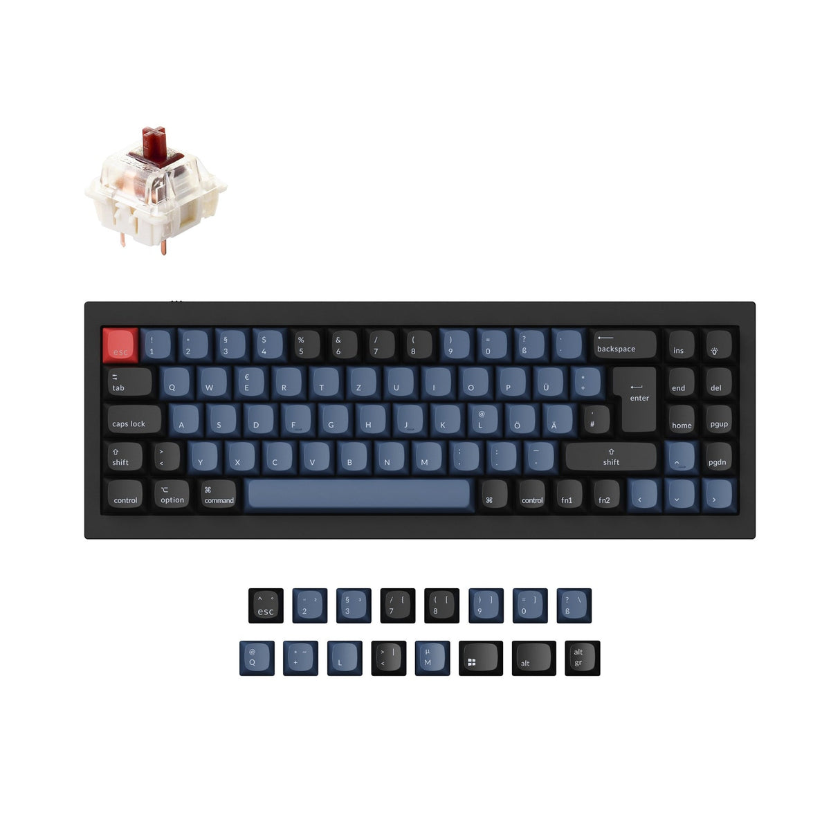 Keychron Q7 QMK individuell anpassbare mechanische Tastatur ISO-Layout-Sammlung