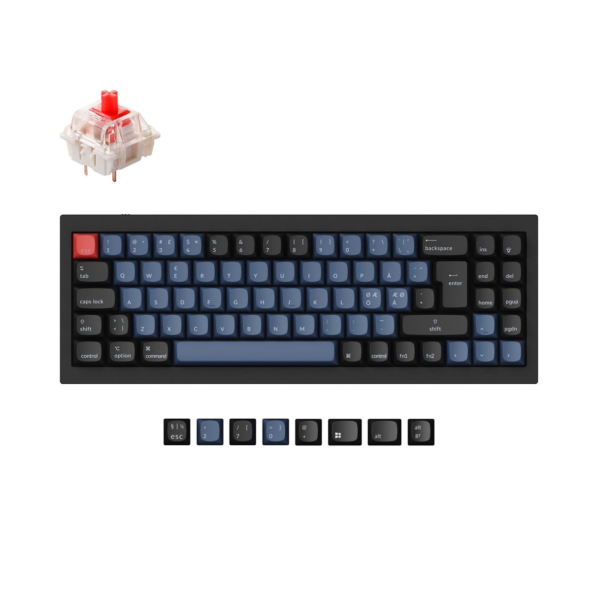 Keychron Q7 QMK individuell anpassbare mechanische Tastatur ISO-Layout-Sammlung