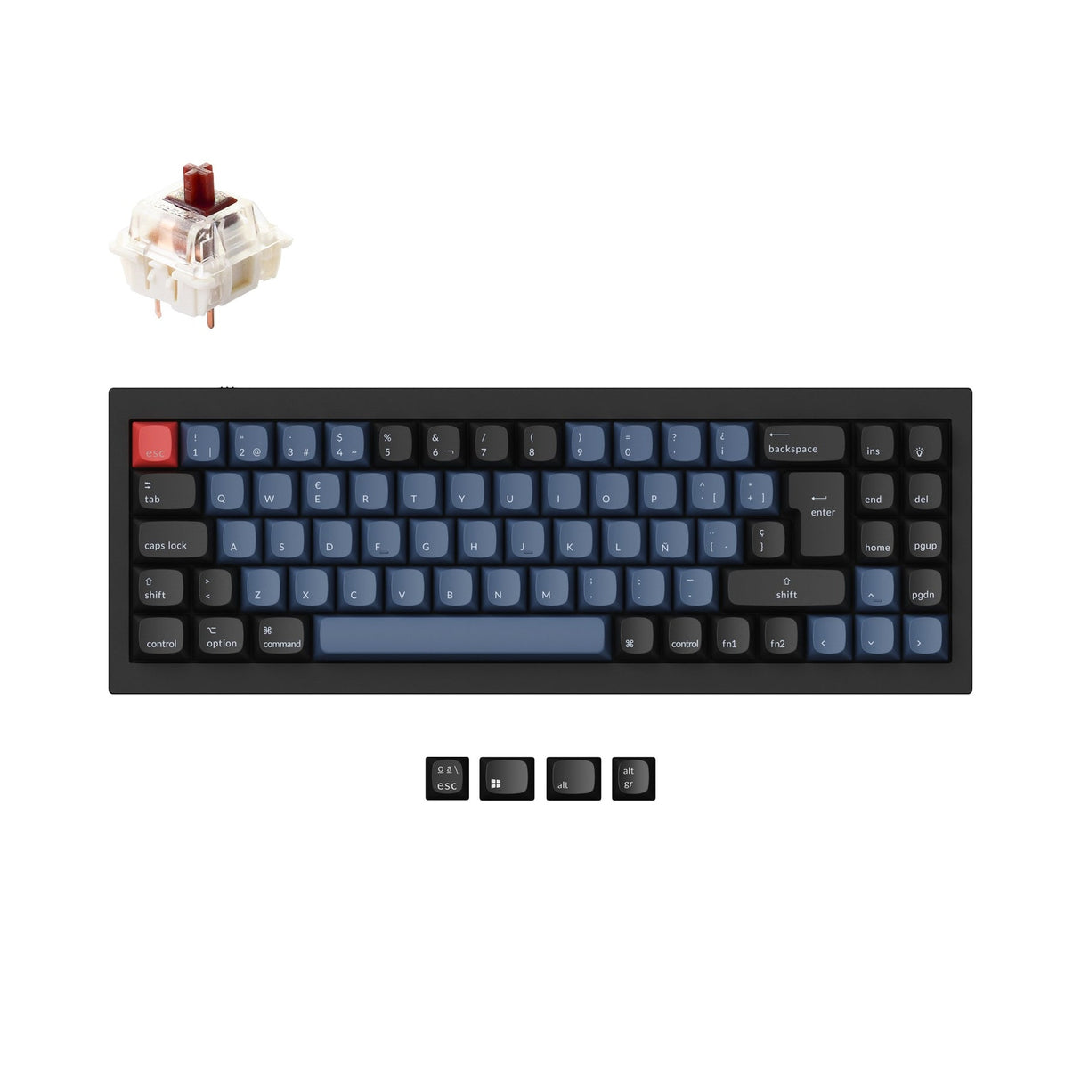 Keychron Q7 QMK individuell anpassbare mechanische Tastatur ISO-Layout-Sammlung