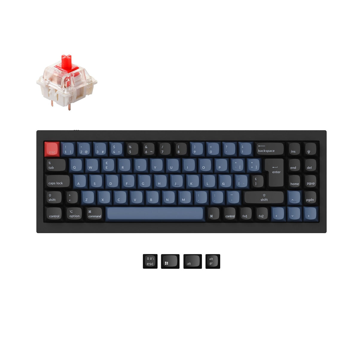 Keychron Q7 QMK individuell anpassbare mechanische Tastatur ISO-Layout-Sammlung