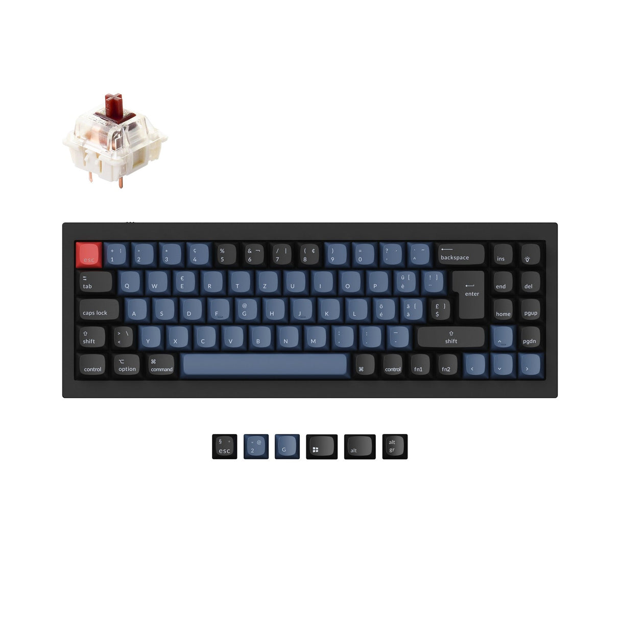 Keychron Q7 QMK individuell anpassbare mechanische Tastatur ISO-Layout-Sammlung