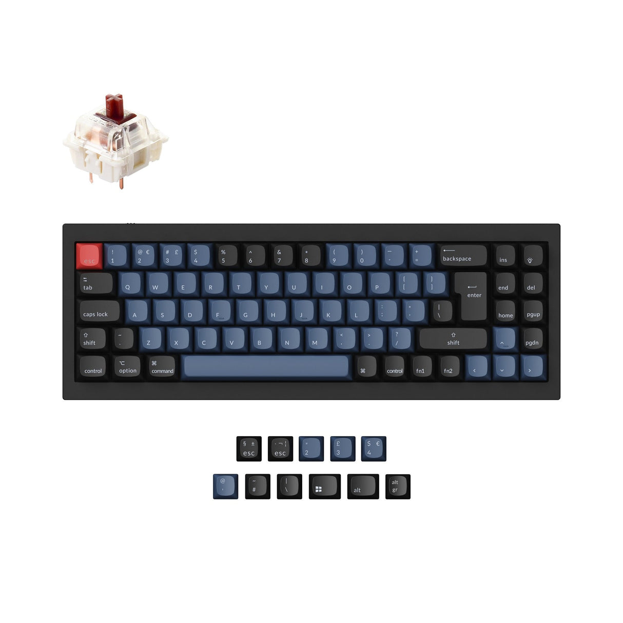 Keychron Q7 QMK individuell anpassbare mechanische Tastatur ISO-Layout-Sammlung