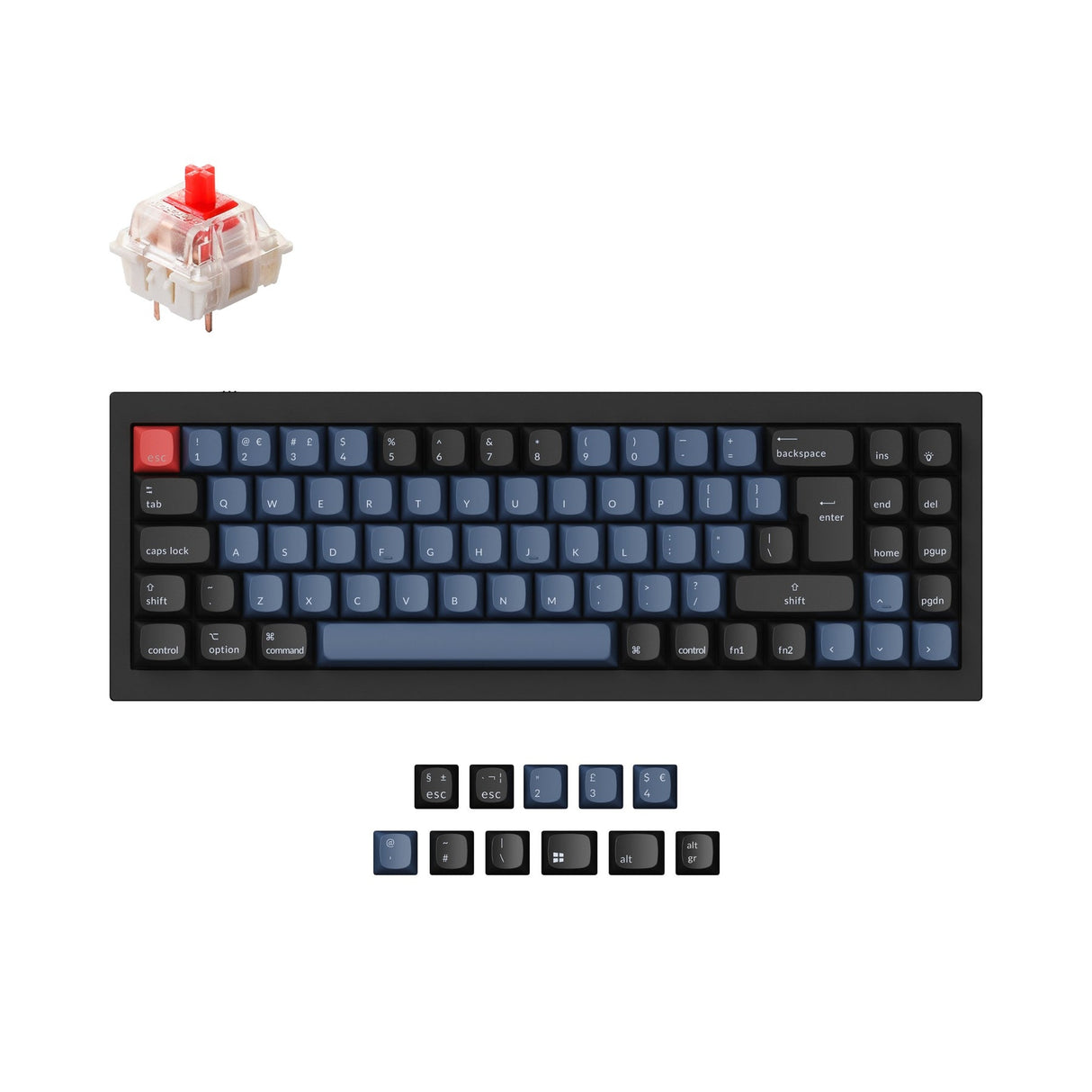 Keychron Q7 QMK individuell anpassbare mechanische Tastatur ISO-Layout-Sammlung