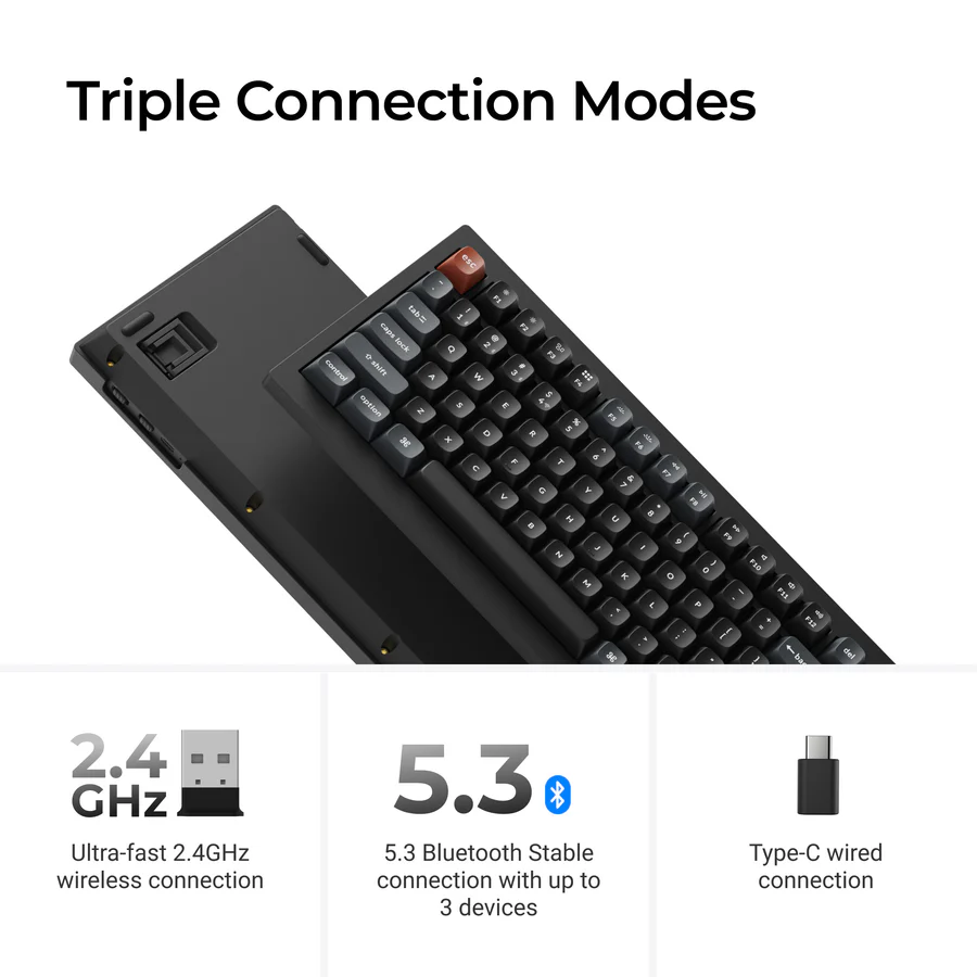Keychron V5 Ultra 8K Wireless Custom Mechanical Keyboard(US ANSI Layout)