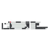 ISO Layout Profil Dye-Sub PBT Tastenkappen Komplettset – Schwarz und Weiß