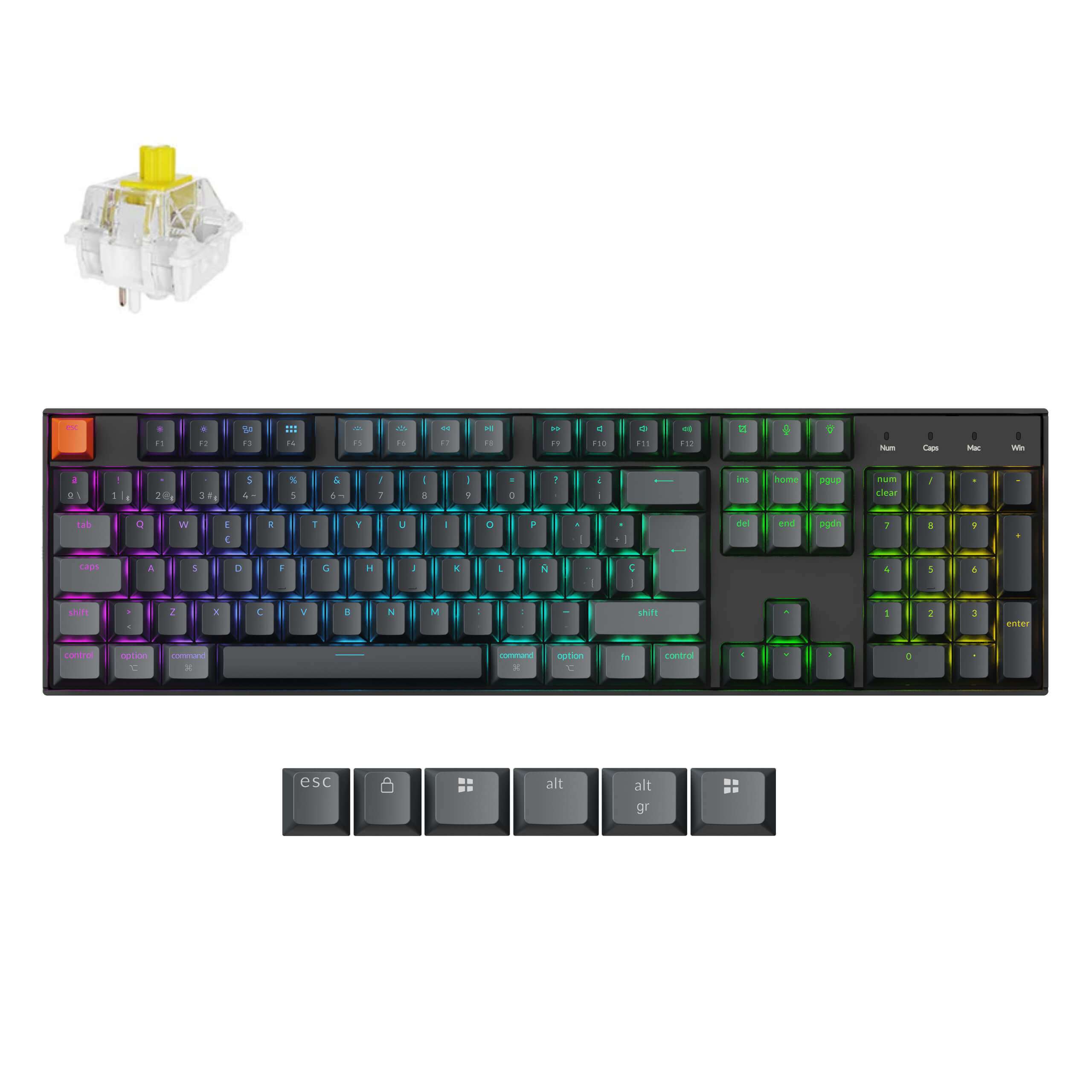 Keychron K10 QMK Wireless Mechanical Keyboard (ISO Layout)- Version 2