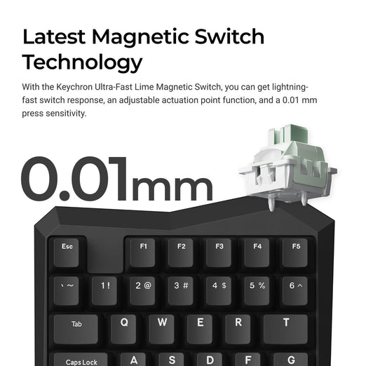 Keychron C0 HE Wired One Handed Magnetic Switch Gaming Keyboard(ANSI US Layout)