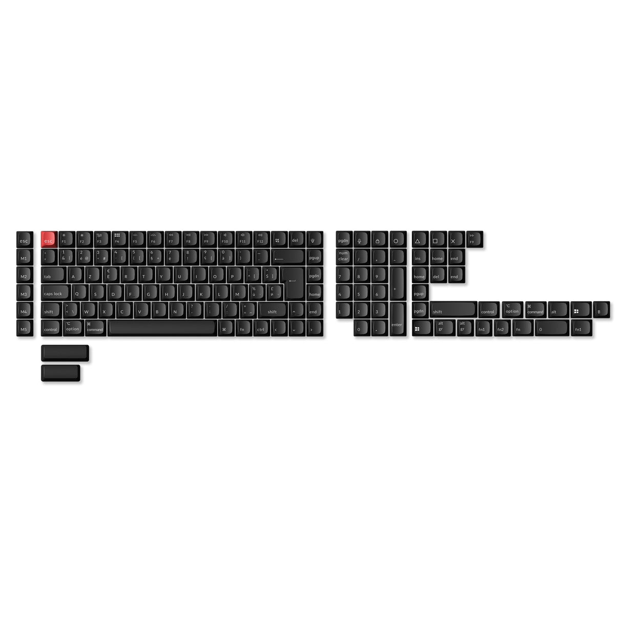 ISO Shine-Through ABS OSA Full Set Tastenkappen-Set