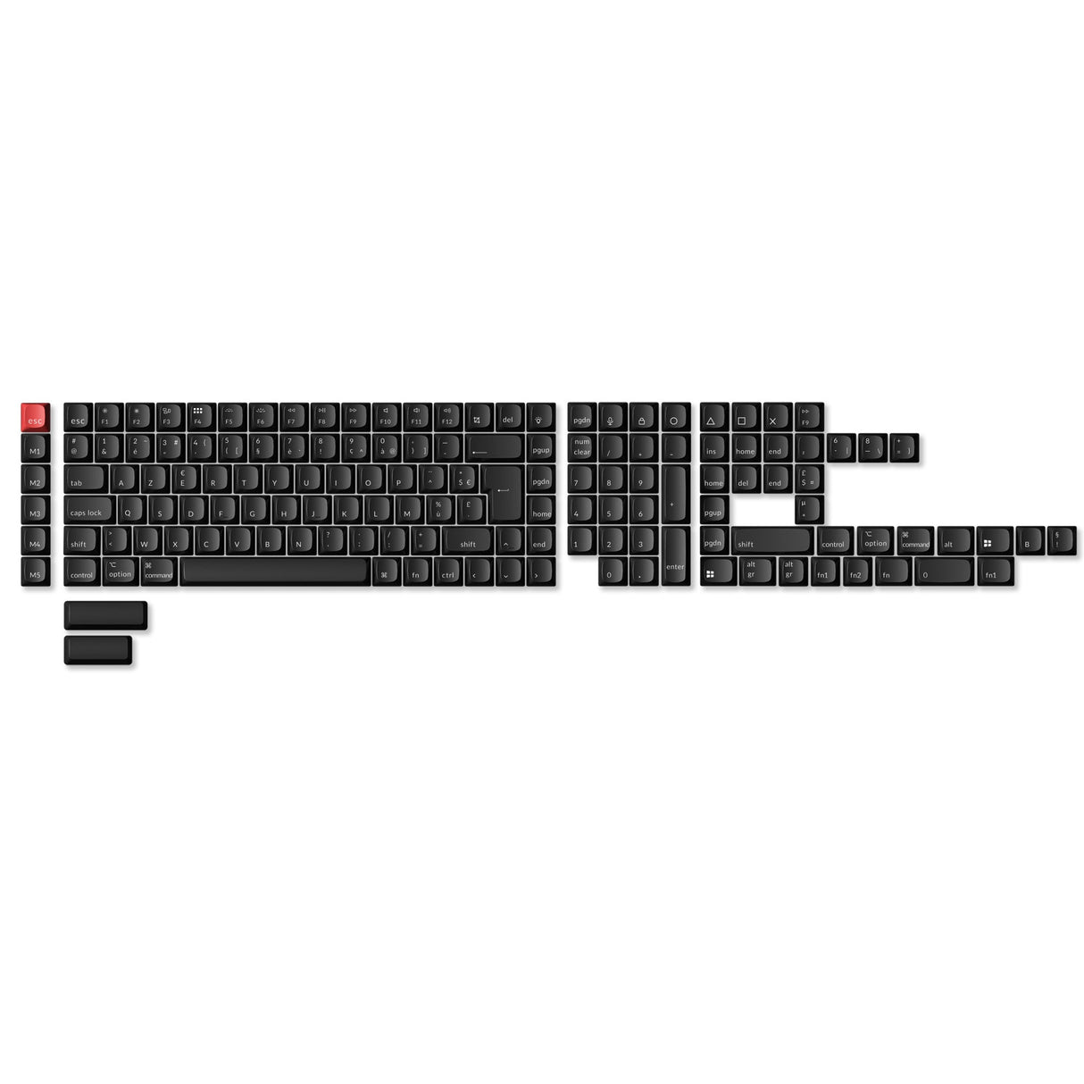 ISO Shine-Through ABS OSA Full Set Tastenkappen-Set