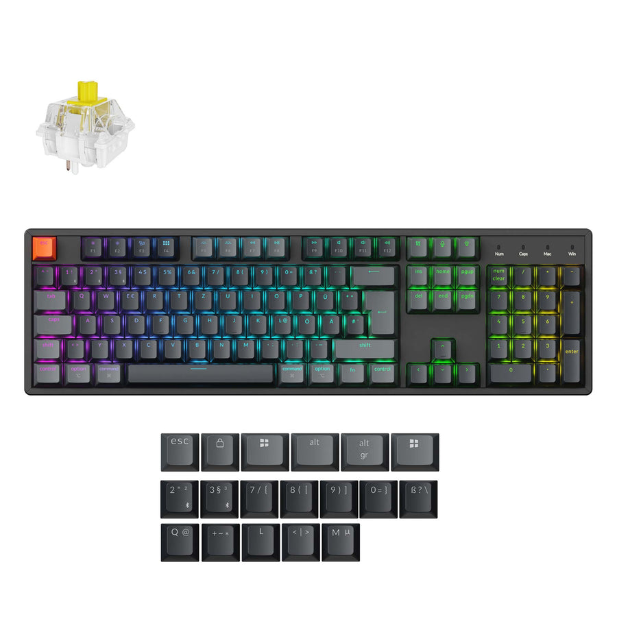 Keychron K10 QMK Wireless Mechanical Keyboard (ISO Layout)- Version 2