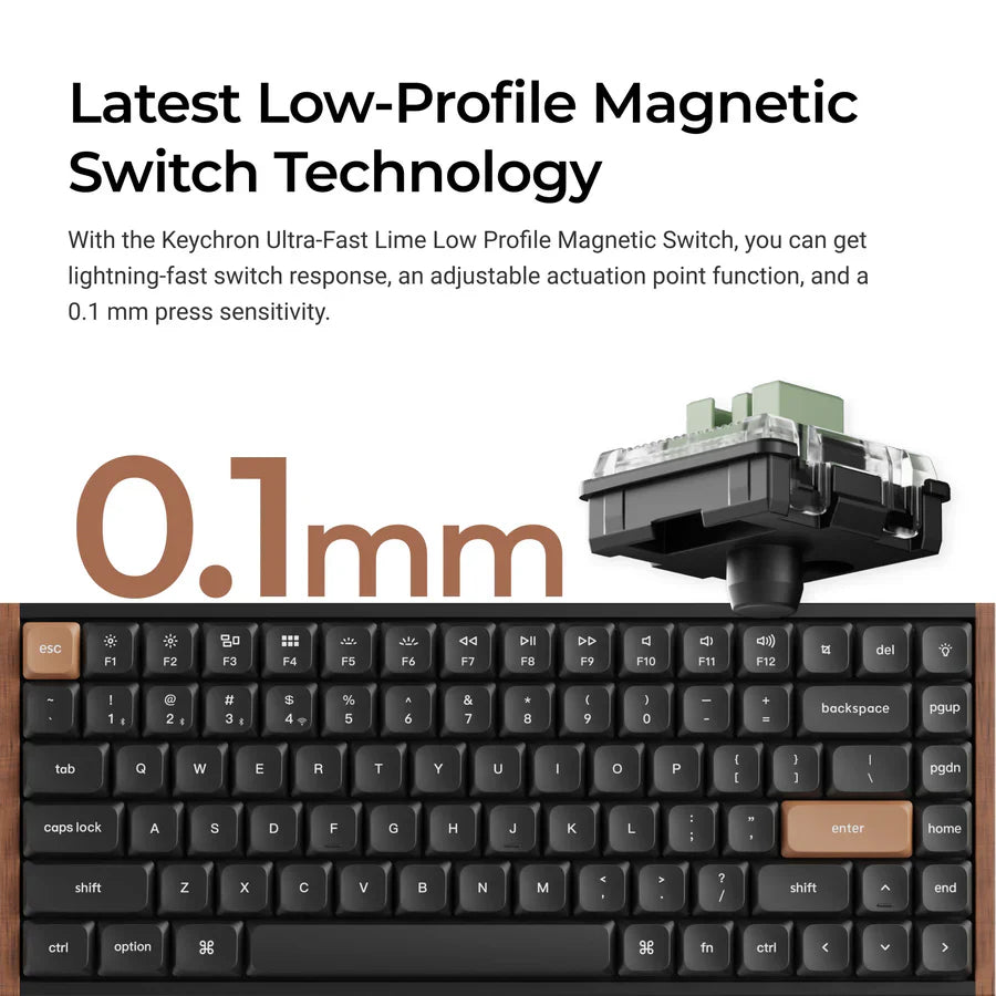 Keychron K3 HE Wireless Magnetic Switch Custom Keyboard(US ANSI Layout)
