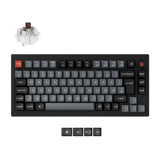 Keychron V1 8K QMK Wired Custom Mechanical Keyboard ISO Layout Collection