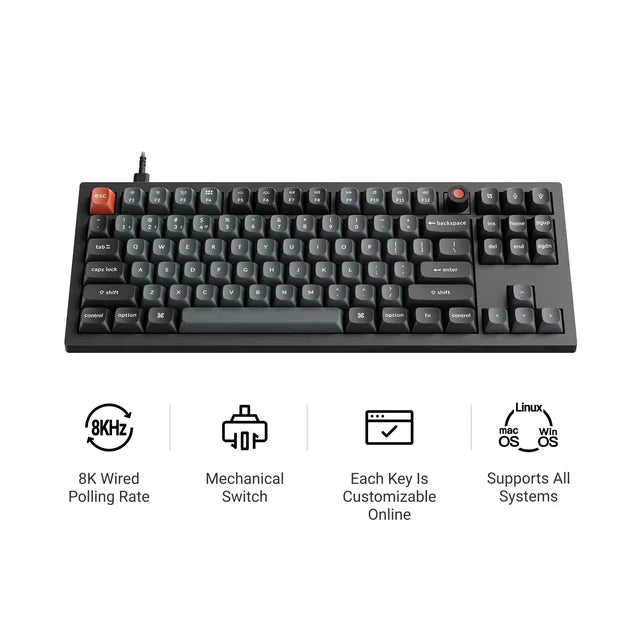 Keychron K9 Max | ブラウン、茶軸 ## US ANSI Keychron K9 Max QMK VIA 薄型ワイヤレスメカニカルキーボード｜US