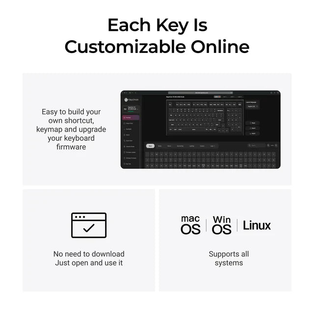 Keychron V5 8K QMK Wired Custom Mechanical Keyboard(ANSI US Layout)