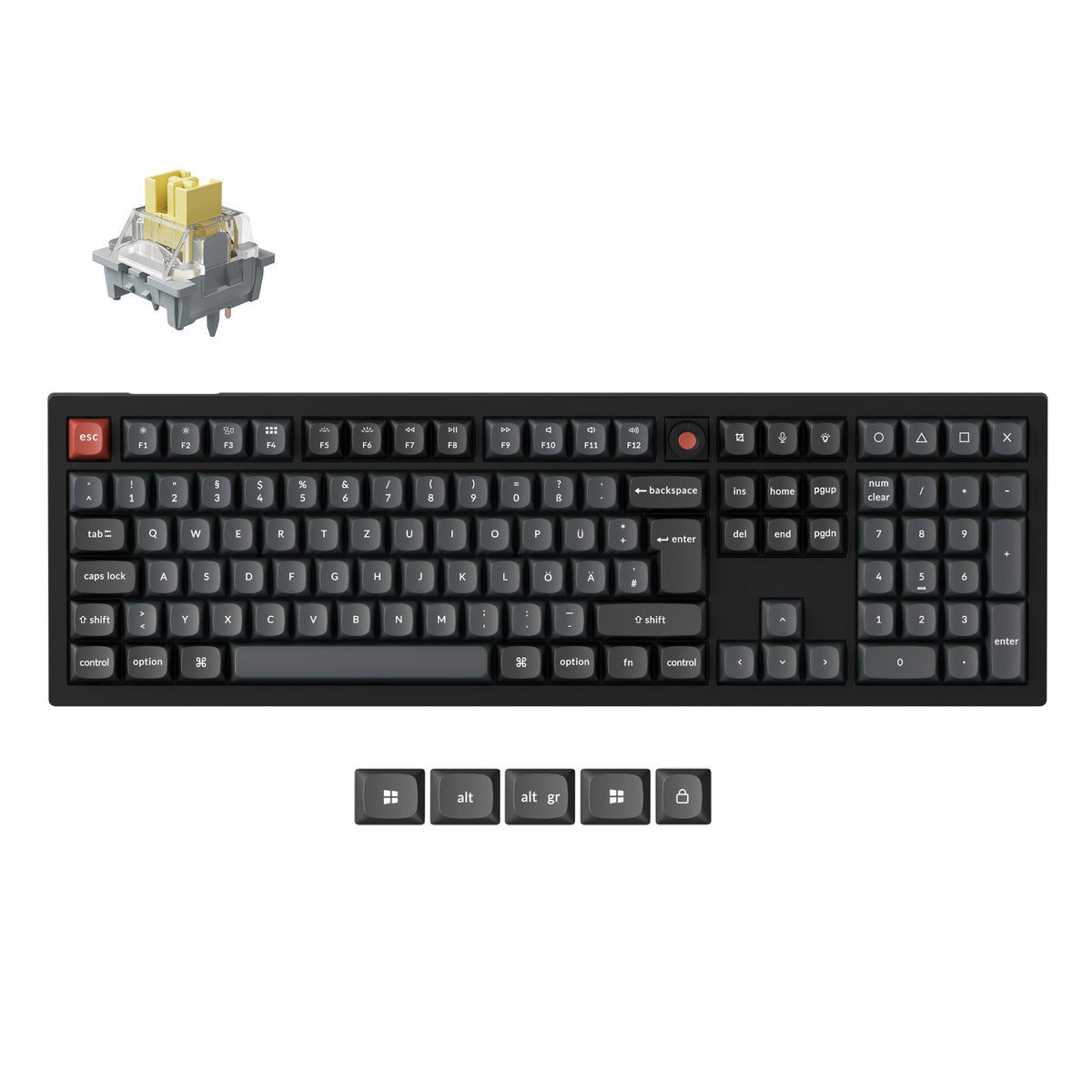 Keychron V6 8K QMK Kabelgebundene Custom-Mechanische Tastatur ISO-Layout-Kollektion