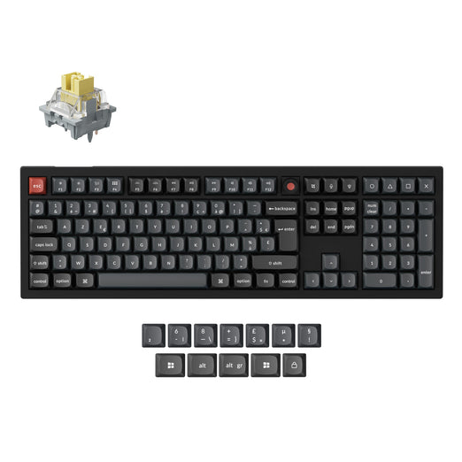 Keychron V6 8K QMK Kabelgebundene Custom-Mechanische Tastatur ISO-Layout-Kollektion