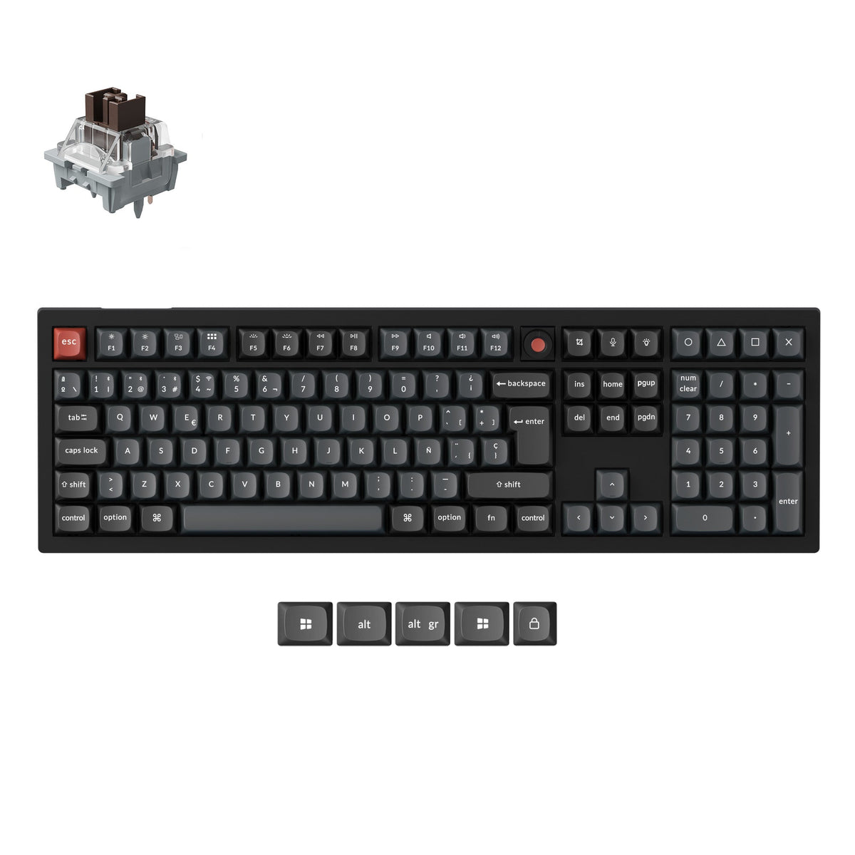 Keychron V6 8K QMK Kabelgebundene Custom-Mechanische Tastatur ISO-Layout-Kollektion