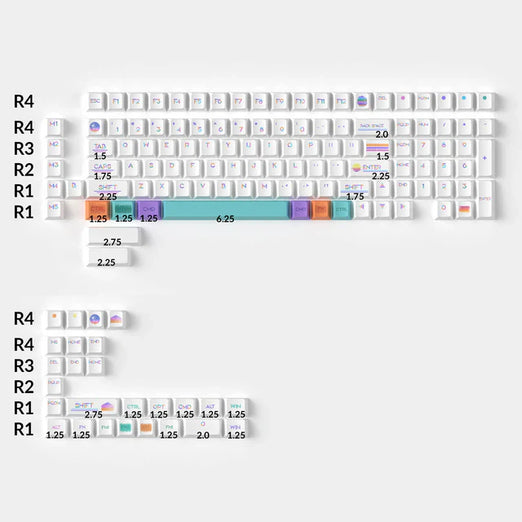 Pixel Sunset - Cherry Profil Dye-Sub PBT Volltastensatz