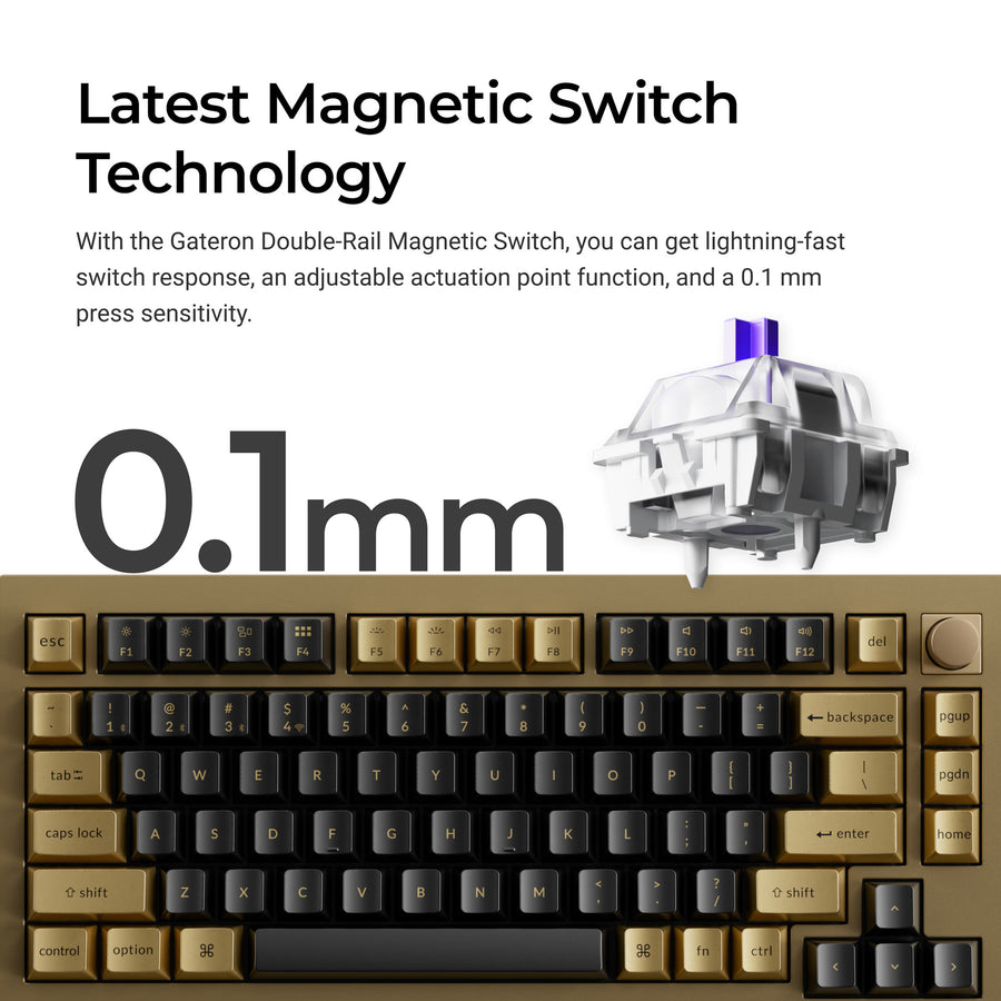 Keychron Q1 HE QMK Wireless Custom Keyboard - Copper Edition(US ANSI Layout)