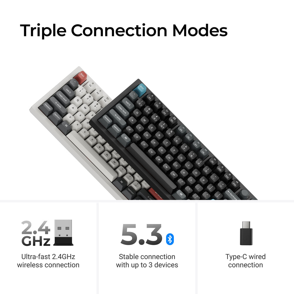 Keychron Q3 Ultra 8K Wireless Custom Mechanical Keyboard ISO Layout Collection